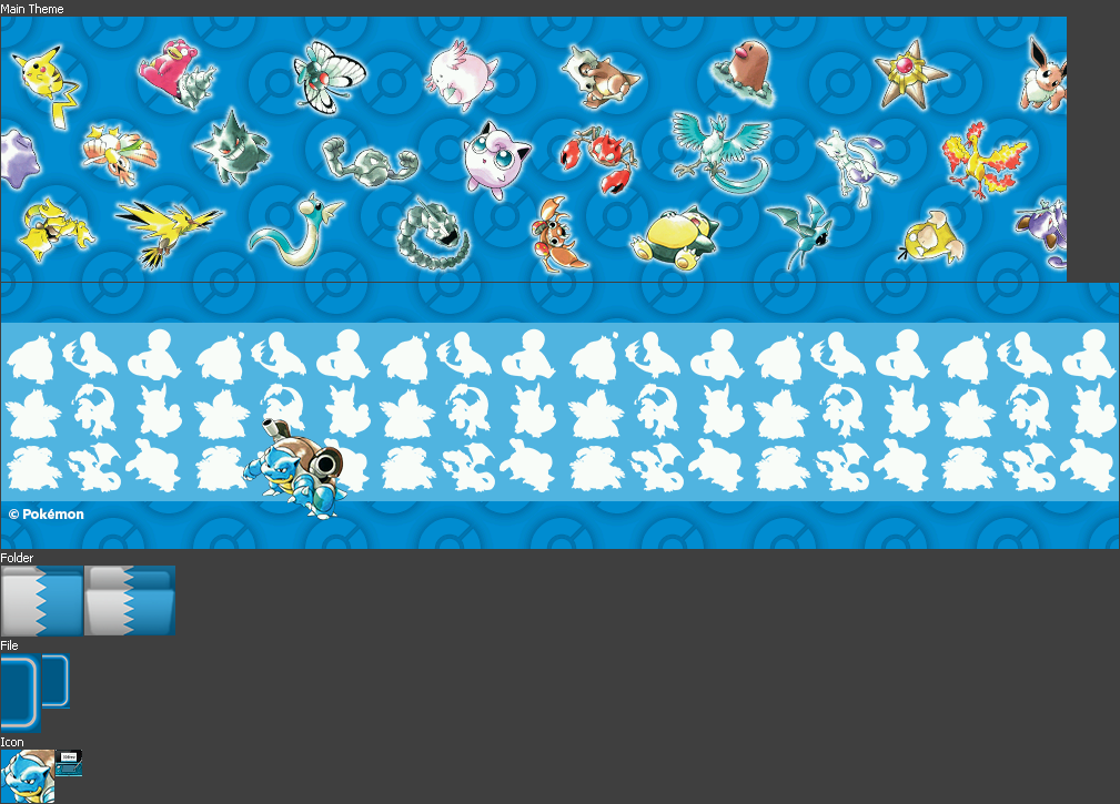 Nintendo 3DS Themes - Pokémon Blue Version