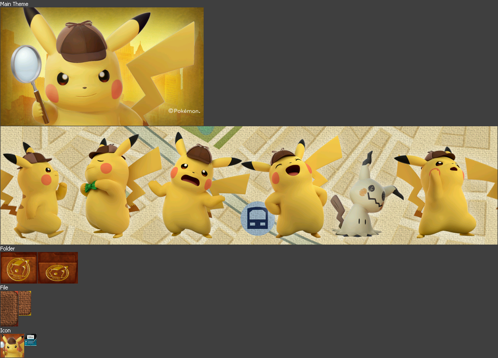 Nintendo 3DS Themes - Detective Pikachu