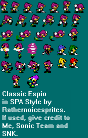 Sonic the Hedgehog Customs - Espio (Classic, Sonic Pocket Adventure-Style)