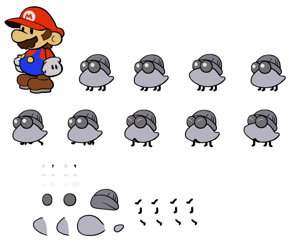 Paper Mario Customs - Pungry (Paper Mario-Style)