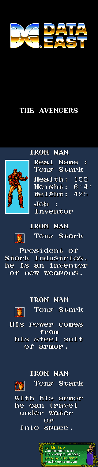 Captain America and The Avengers - Iron Man Profile