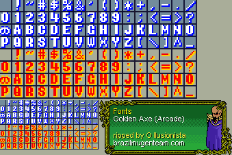 Golden Axe - Font
