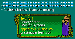 Galaxy Force - Text Font