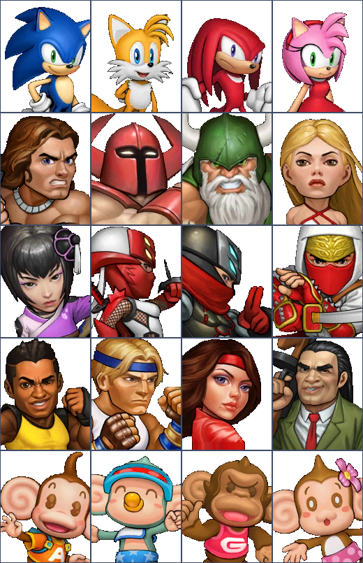 SEGA Heroes - Character Portraits