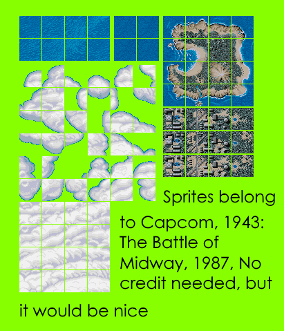 1943 - The Battle of Midway - Background Tiles