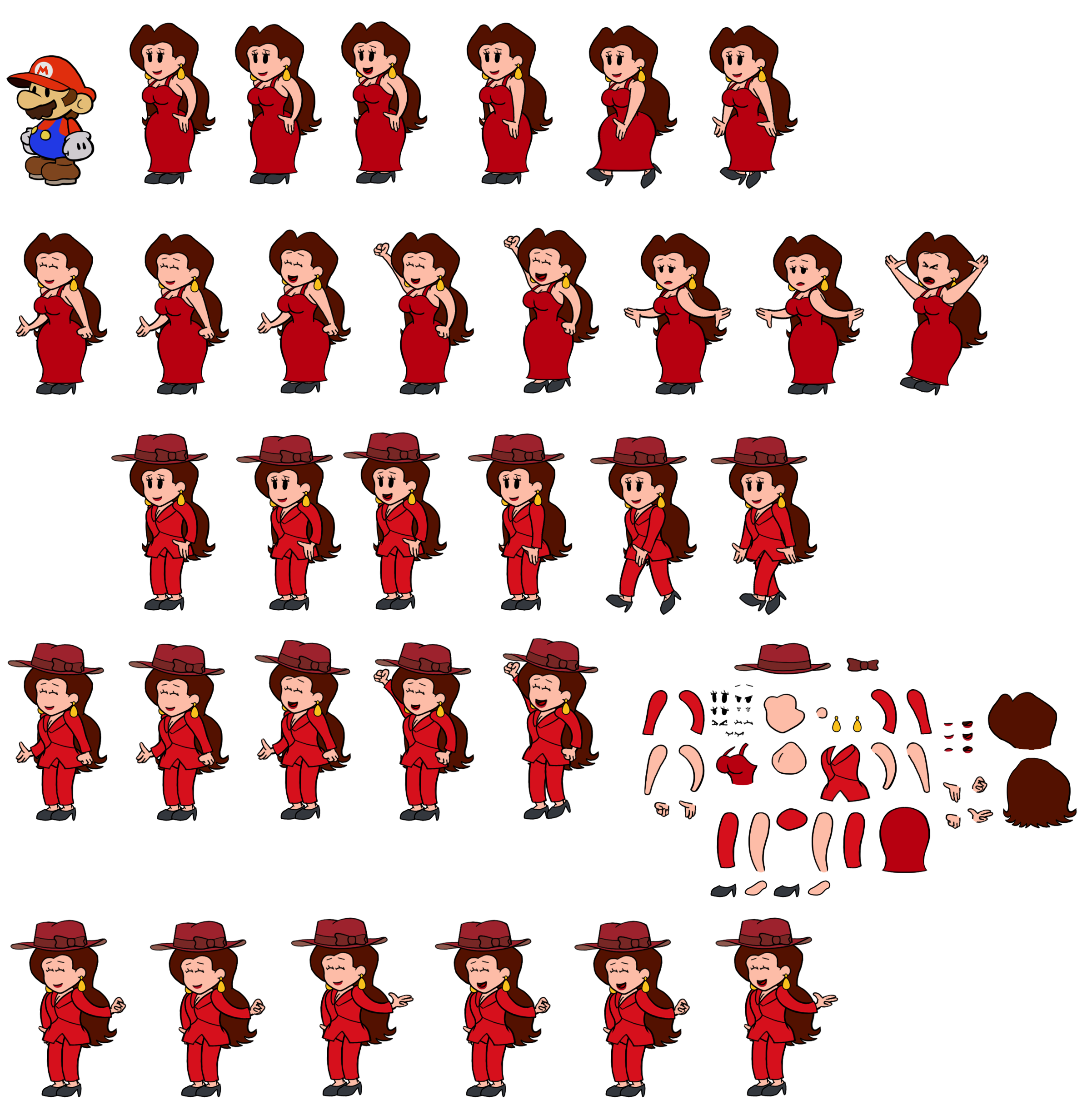 Pauline (Paper Mario-Style)