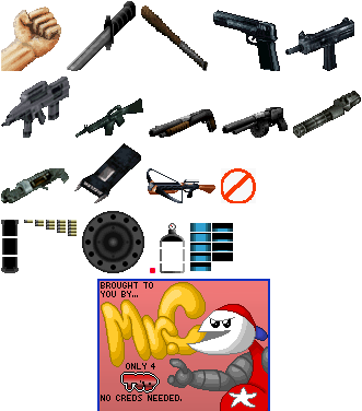 Die Hard 64 (Prototype) - Weapon Icons