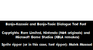 Banjo-Kazooie - Font