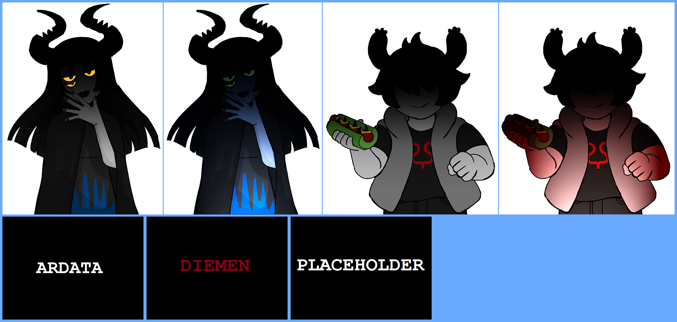 Hiveswap Friendsim - Character Select (Scrapped)