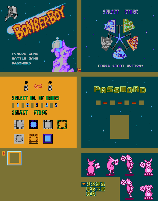 Bomber Boy (Bootleg) - Menu Screens