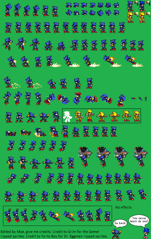 Super Metal Sonic Sprites