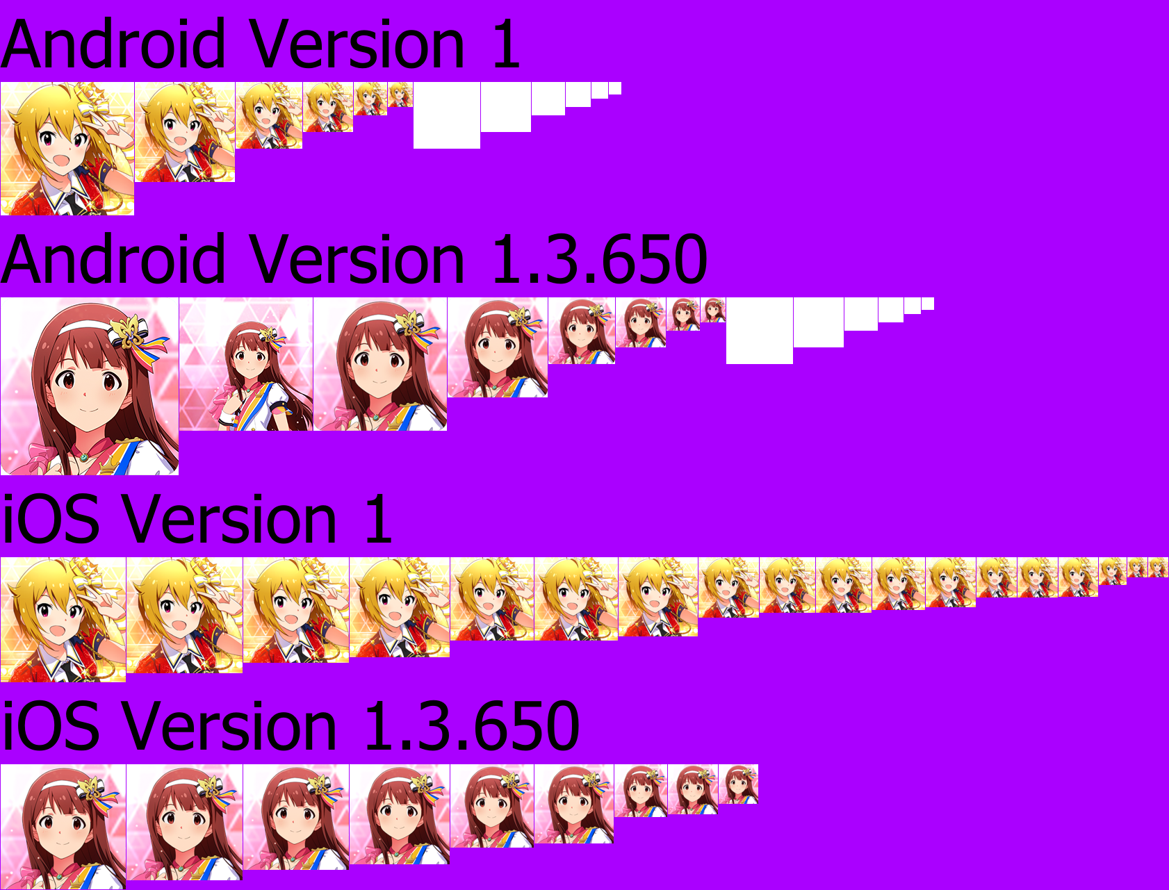 THE iDOLM@STER Million Live! Theater Days - App Icons