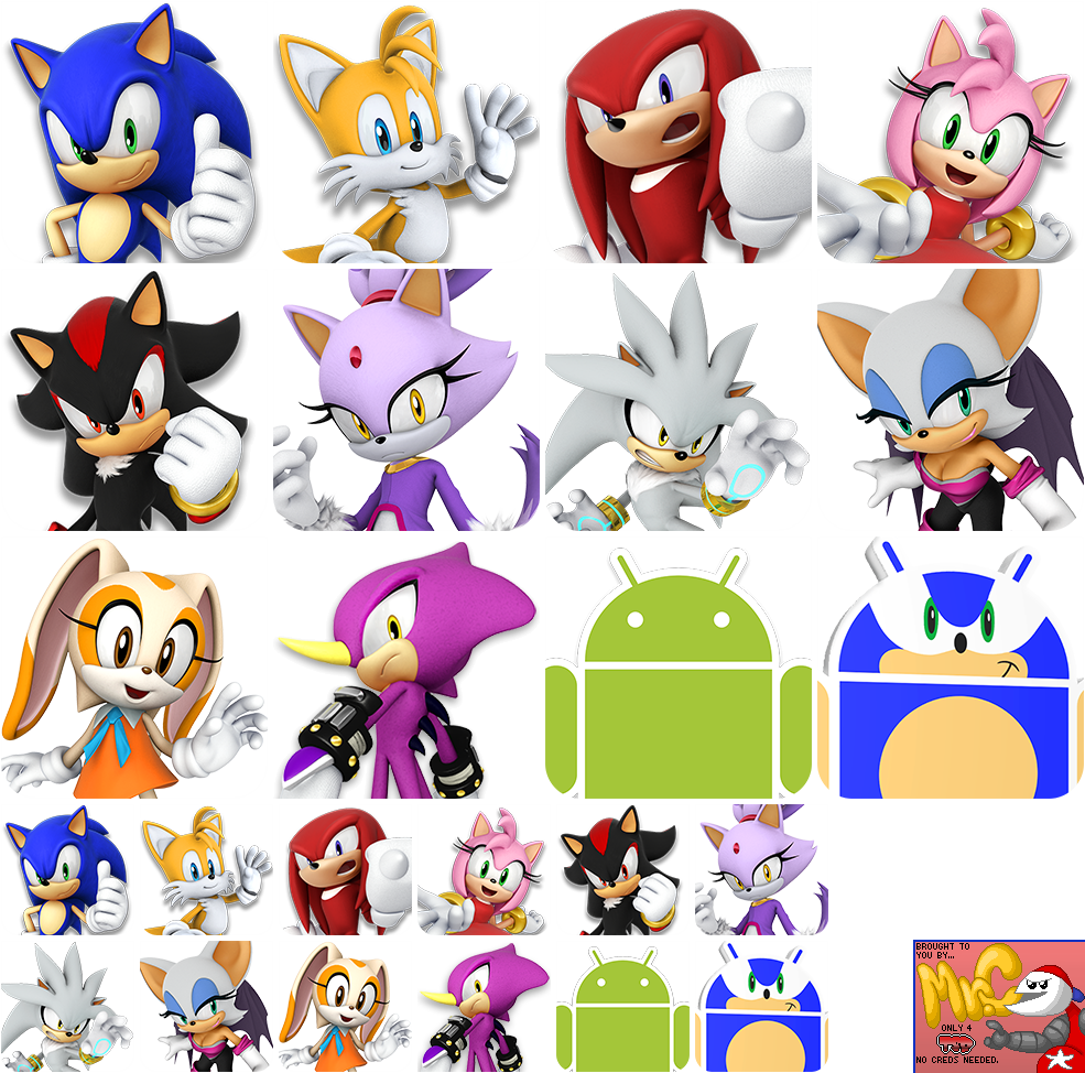 Sonic Dash - Character Portraits (Old)