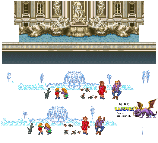Ranma ½ II: Anything-Goes Martial Arts (JPN) - Trevi Fountain