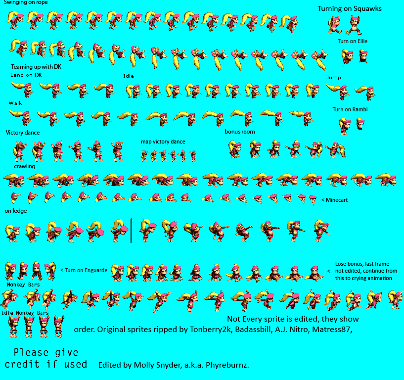 Donkey Kong Customs - Dixie Kong (Donkey Kong SNES-Style, Expanded)