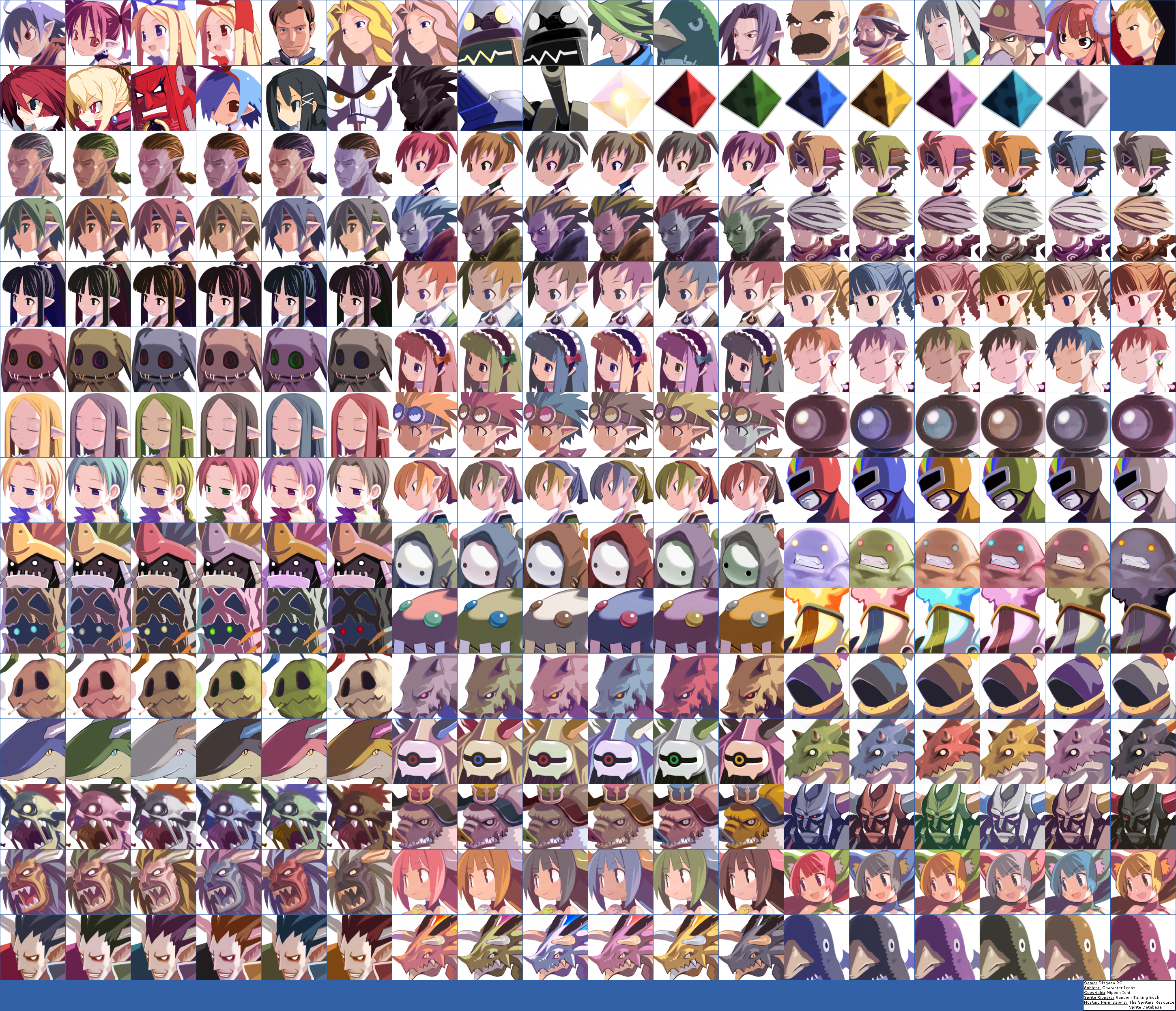 Disgaea PC - Character Icons