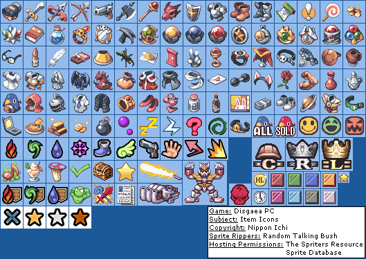 Disgaea PC - Item Icons