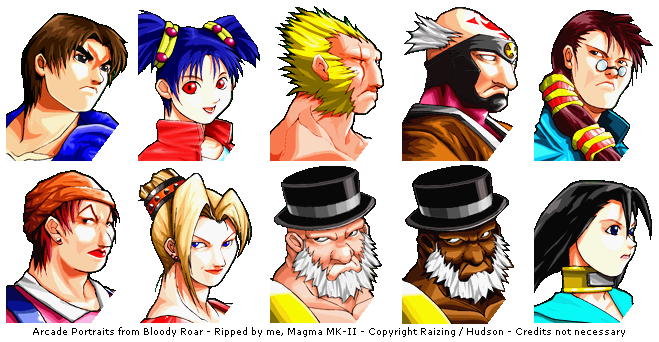 Bloody Roar - Arcade Portraits