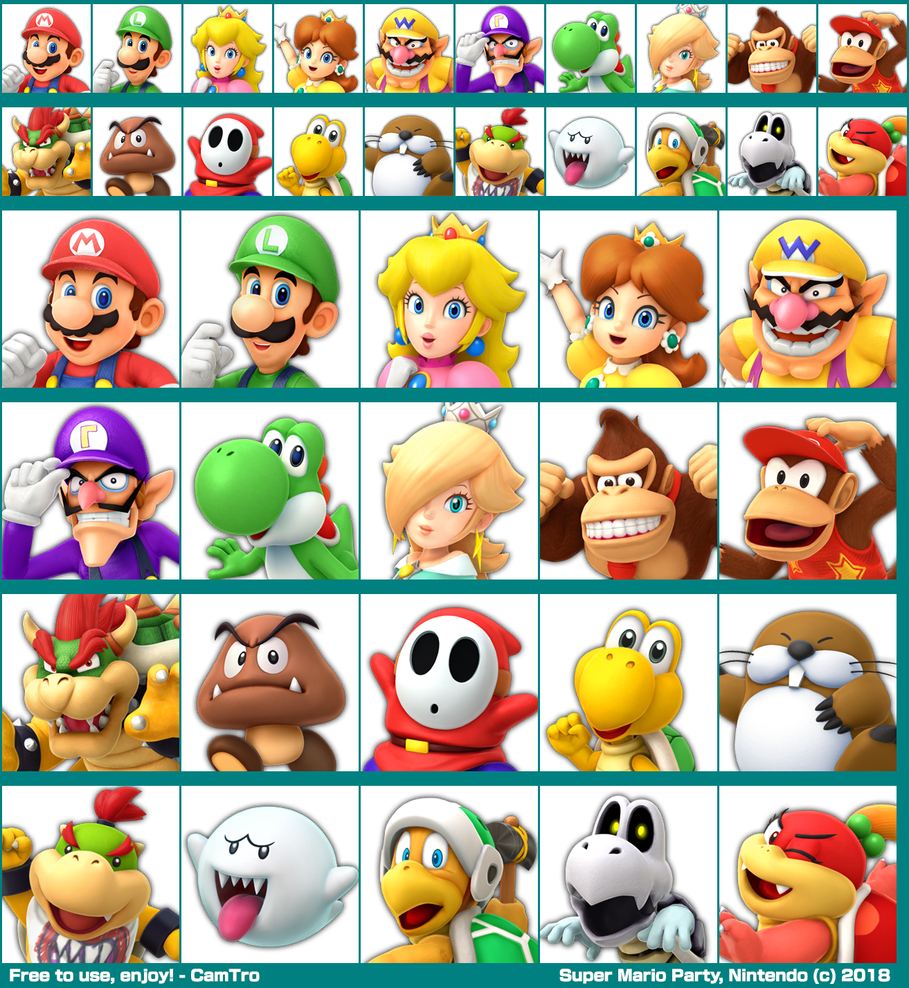 Super Mario Party - Character Icons