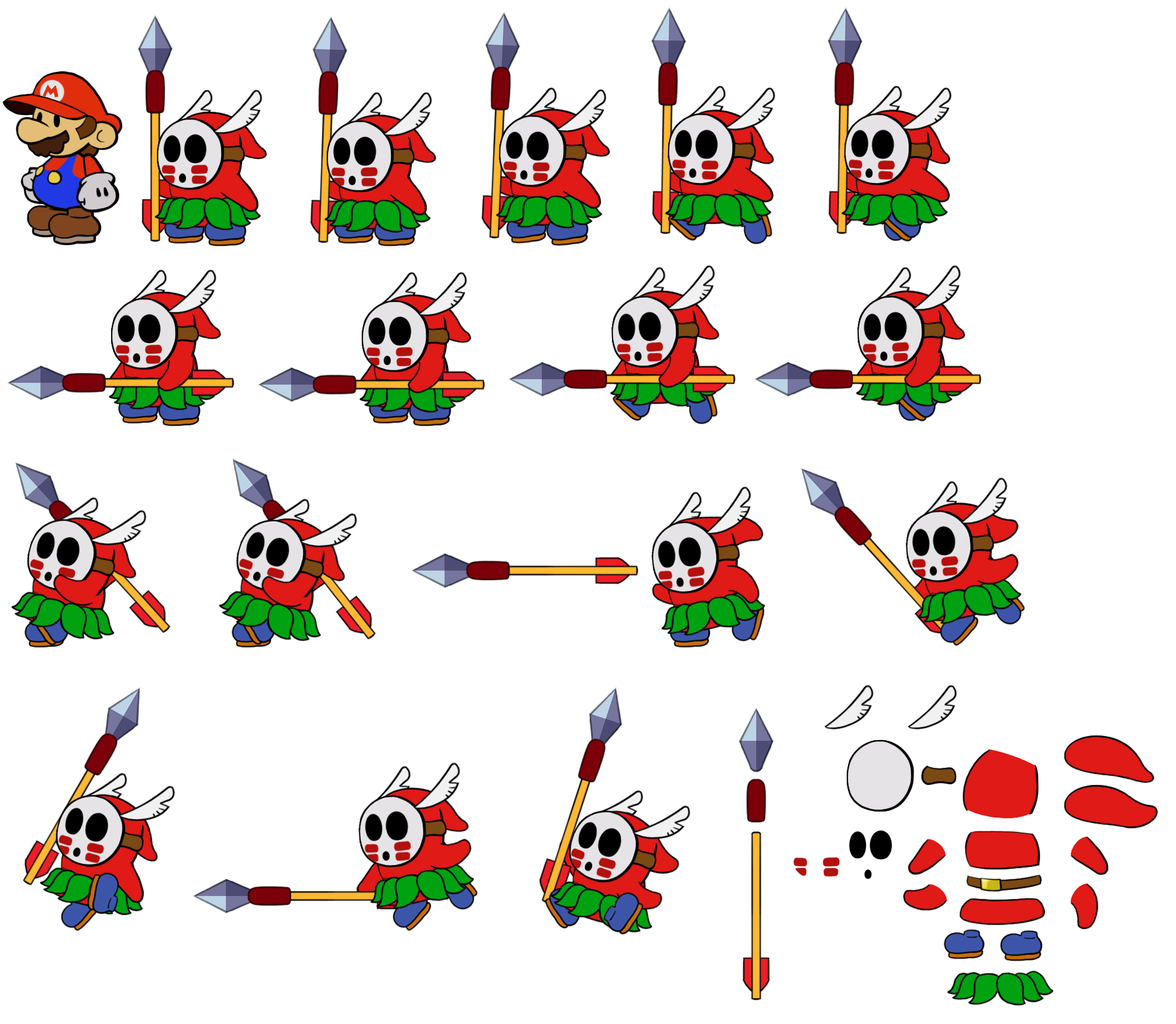 Mario Customs - Spear Guy (Paper Mario-Style)