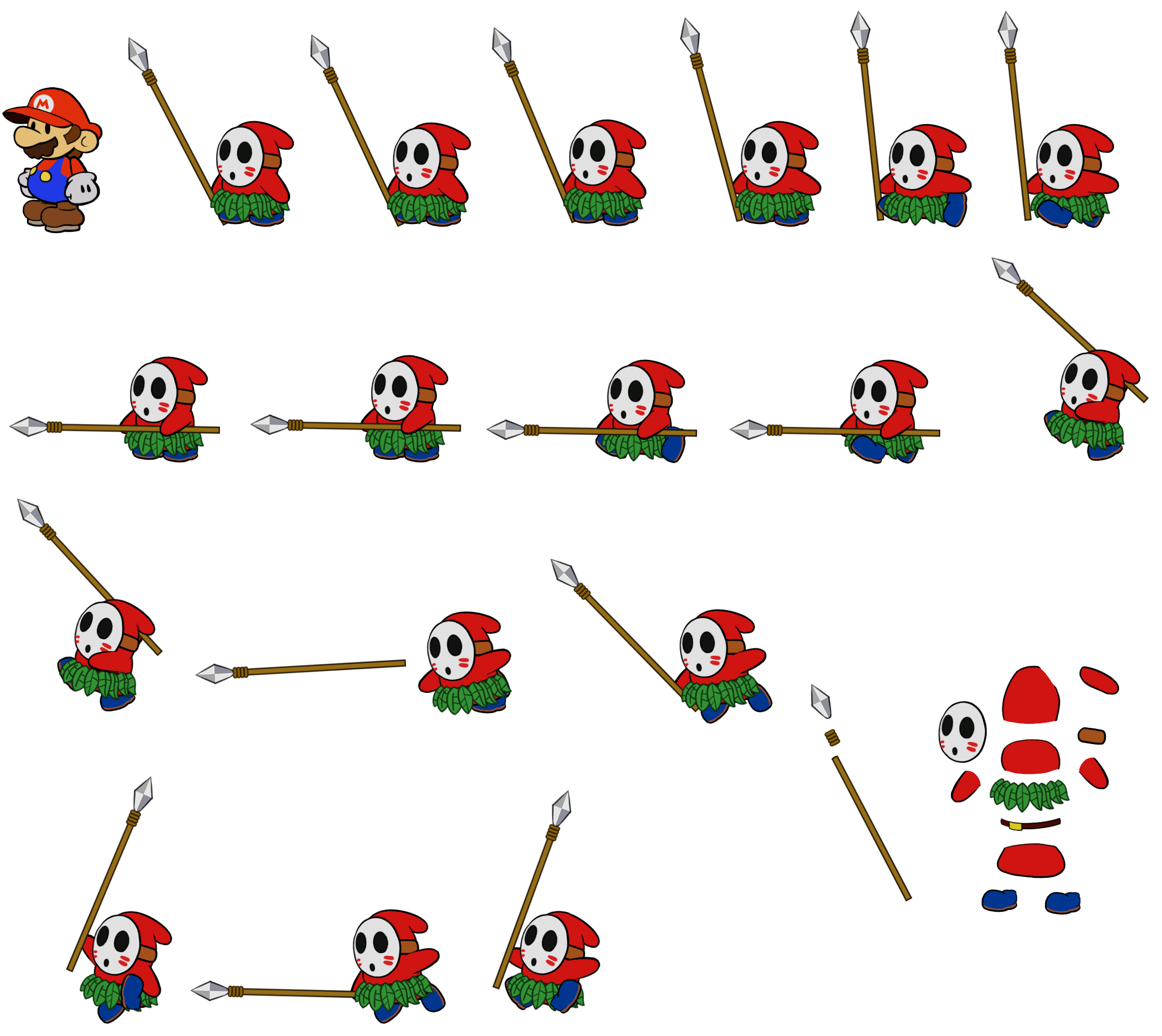 Mario Customs - Spear Guy (Paper Mario-Style, Modern)