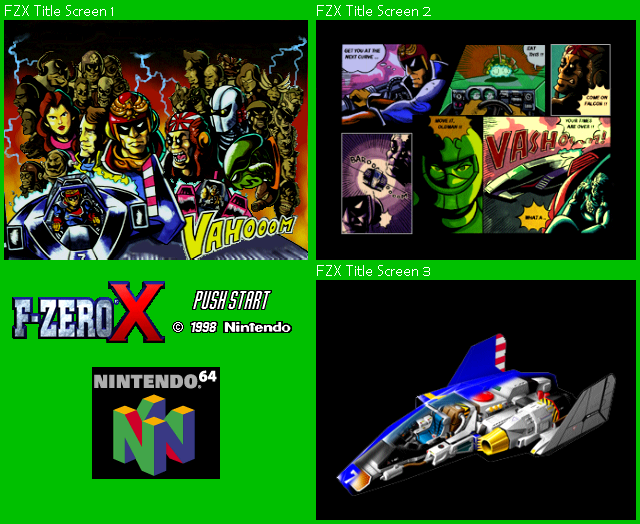 F-Zero X - Title Screens