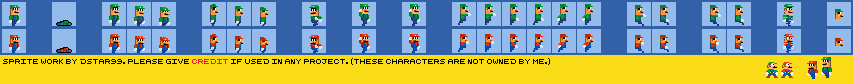 Mario & Luigi (Bowser's Memory, Super Mario Maker-Style)