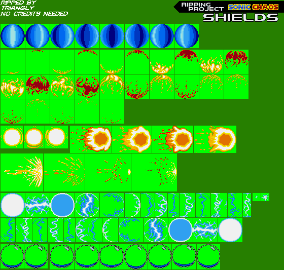Sonic Chaos (Fan Game) - Shields