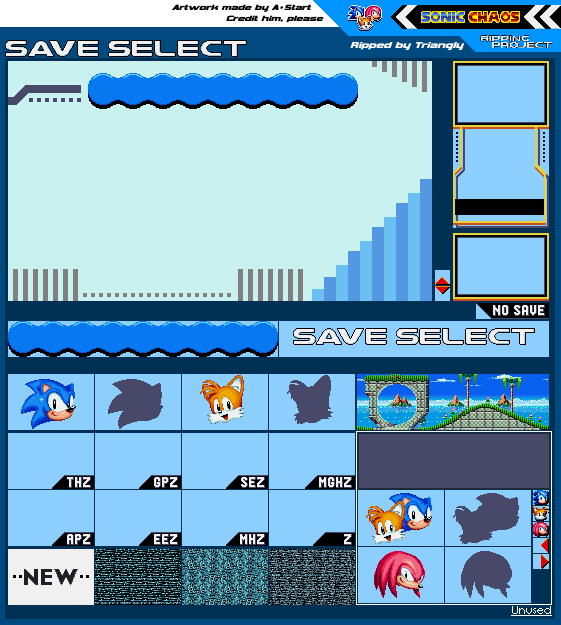 Sonic Chaos Sprite Sheets - Sega Game Gear - Sonic Galaxy.net