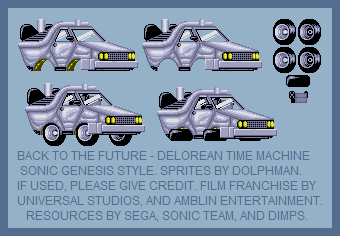 Back to the Future Customs - Delorean Time Machine (Sonic Genesis-Style)