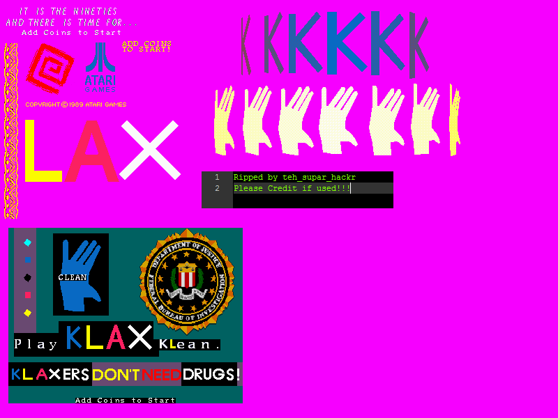 Klax - Title Screen