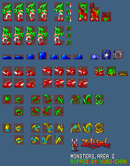 Zeliard - Area 2 Enemies