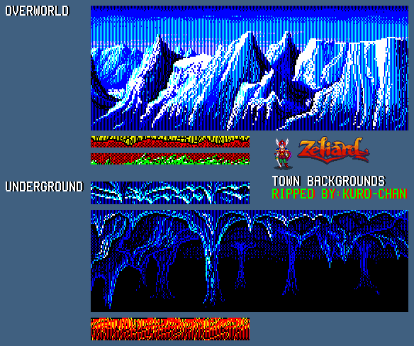 Zeliard - Town Backgrounds