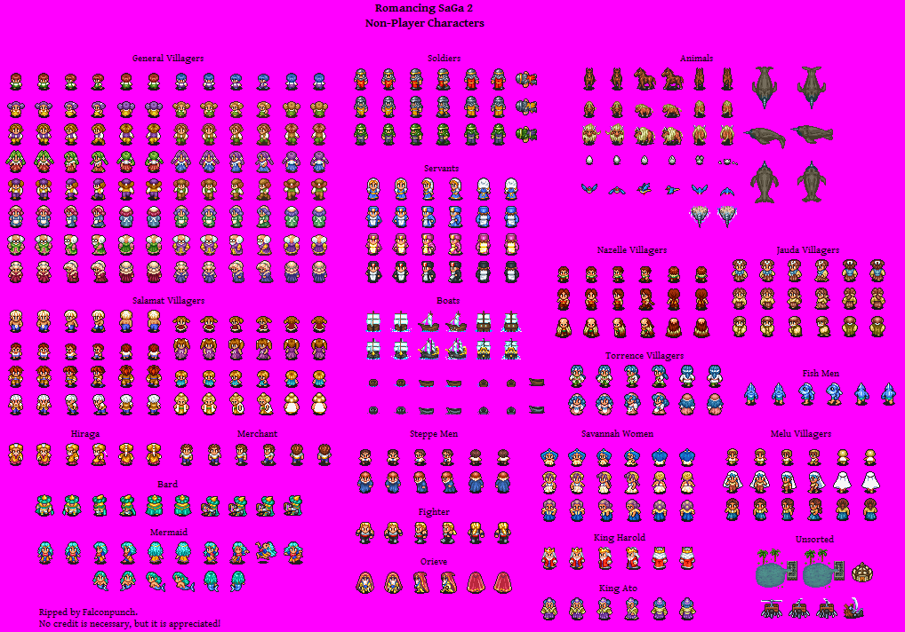 Romancing SaGa 2 - Non-Player Characters