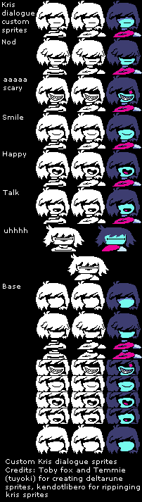 Deltarune Customs - Kris (Dialogue Sprites)