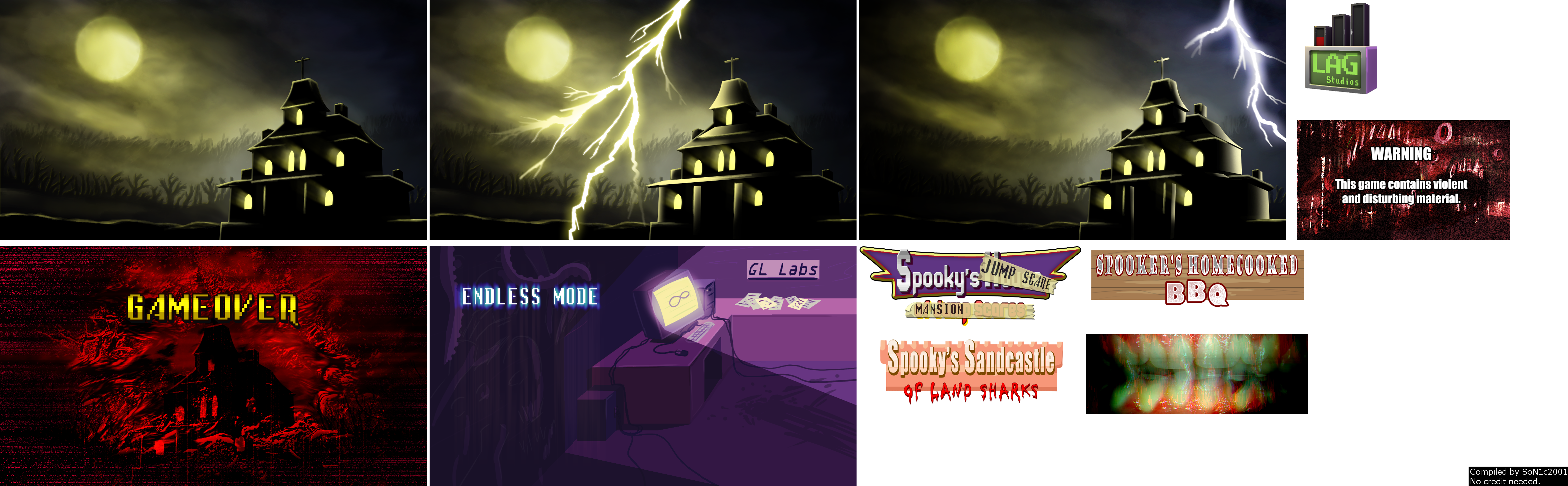 Spooky's Jump Scare Mansion - Menu Images