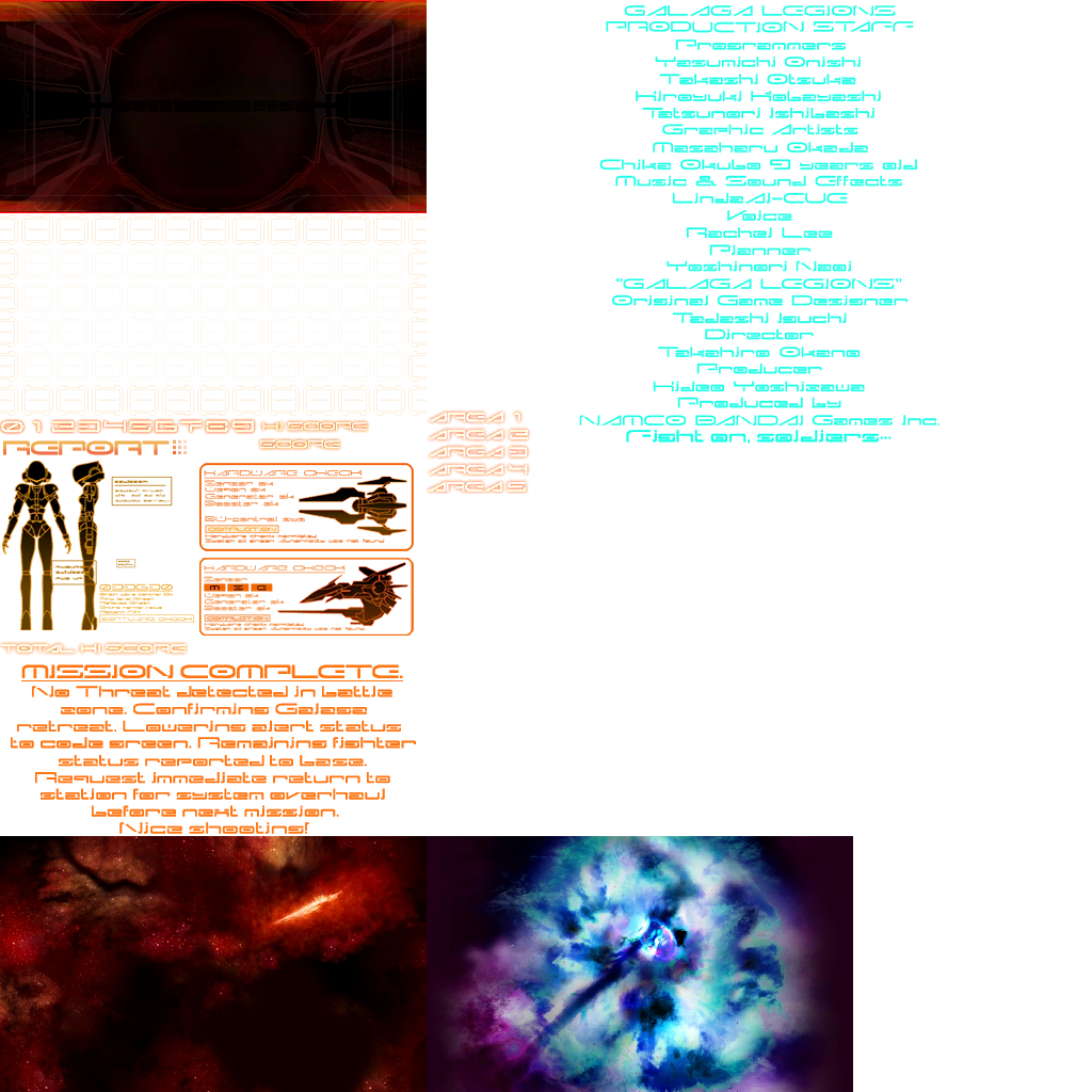 Galaga Legions - Results Screen & Credits
