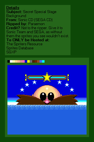 Sonic the Hedgehog CD - Secret Special Stage Background