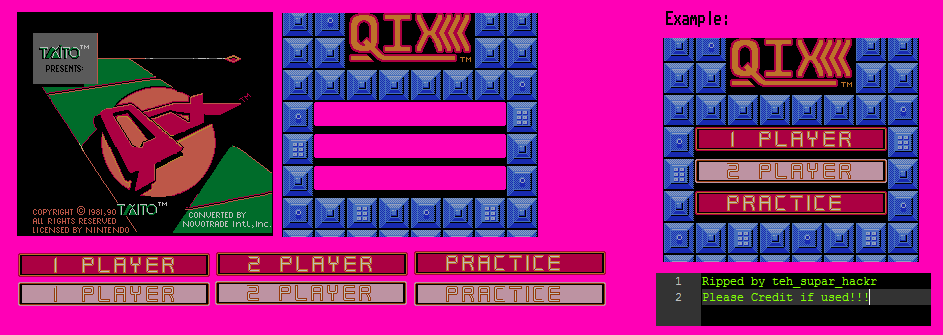 Qix - Title Menu