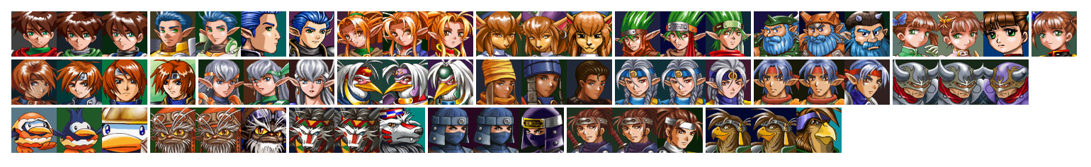 Shining Force 3 - Scenario A Unit Portraits