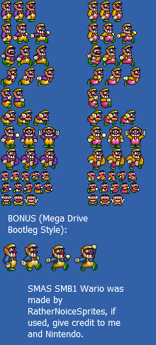 Wario (Super Mario Bros. 1 SNES-Style)