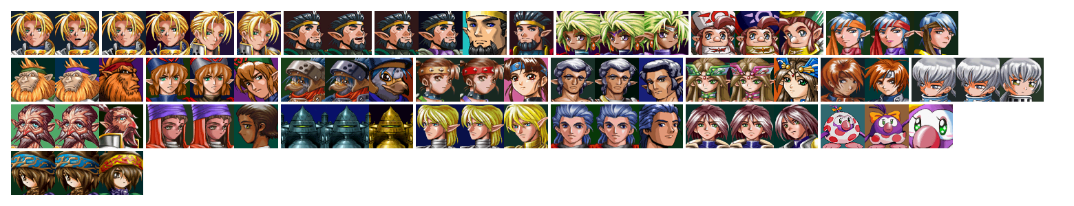 Shining Force 3 - Scenario B Unit Portraits