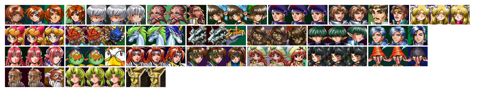 Shining Force 3 - Scenario C Unit Portraits