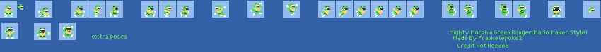 Power Rangers / Super Sentai Customs - Green Ranger (Super Mario Maker-Style)