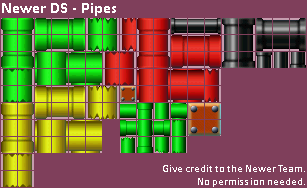 Newer Super Mario Bros. DS (Hack) - Pipes