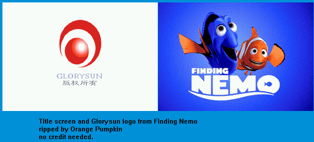 Finding Nemo (Bootleg) - Title Screen and Glorysun Logo