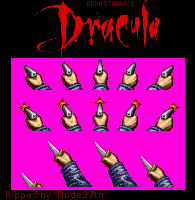 Dracula (Brams Stoker's Dracula) - Weapons Sprites