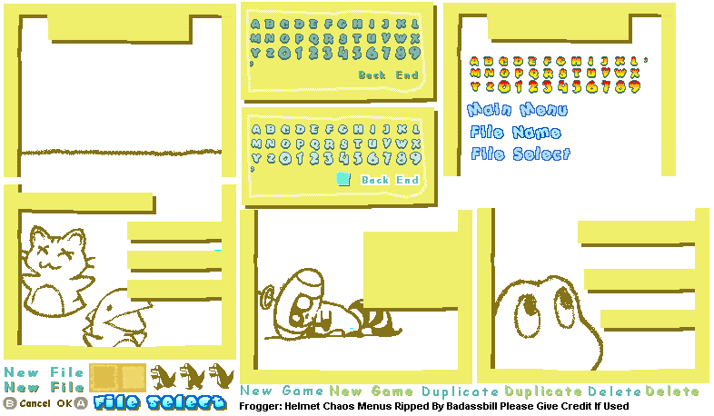 Frogger: Helmet Chaos - File Select