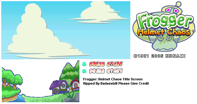 Frogger: Helmet Chaos - Title Screen