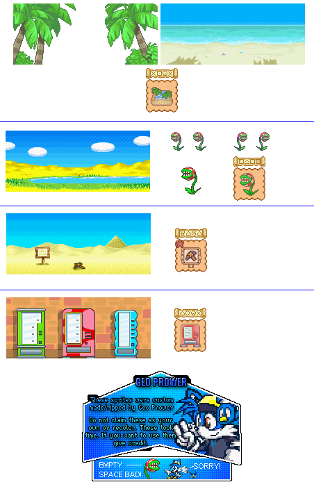 Mario Party Advance - Backgrounds